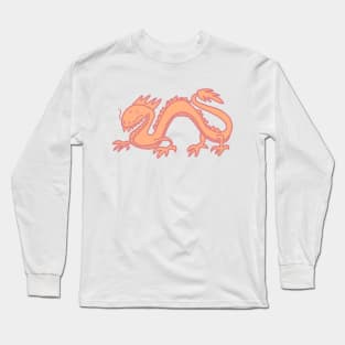 Dragon in Peach Fuzz Pantone Color of the Year 2024 Long Sleeve T-Shirt